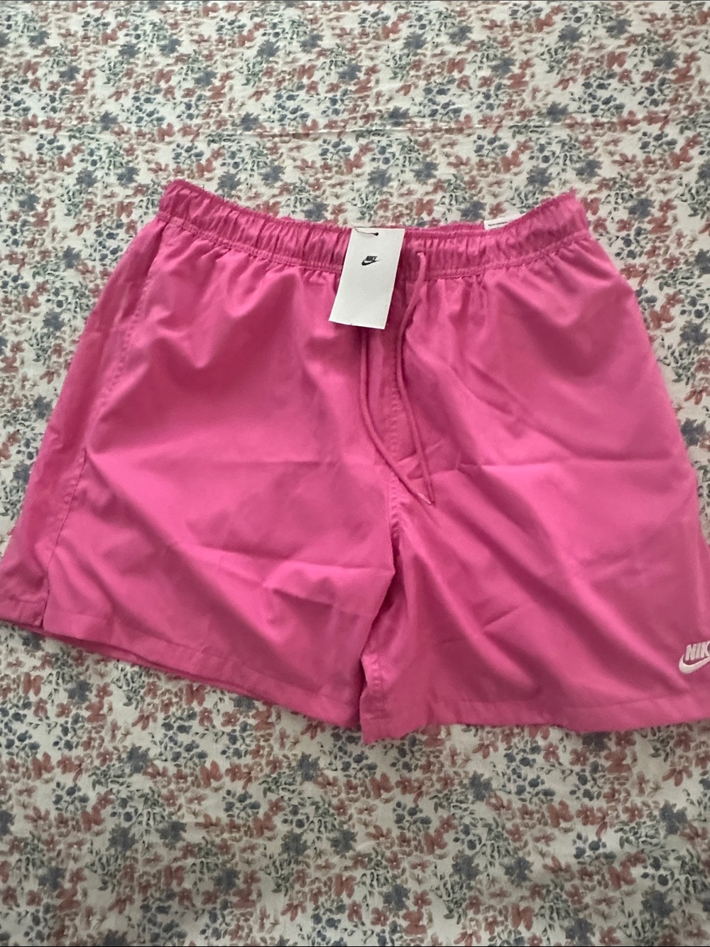 Nike Women's Bright Pink Athletic Shorts with Drawstring